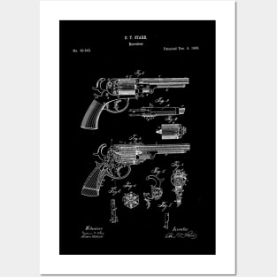 Starr DA Revolver Patent (white) Posters and Art